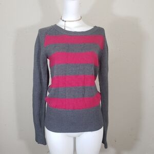 Converse one star boat neck striped sweater size S
